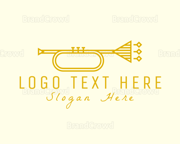 Elegant Retro Trumpet Logo