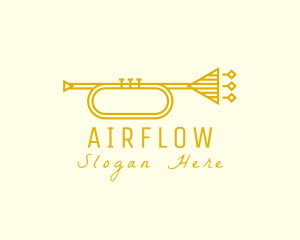 Elegant Retro Trumpet logo design