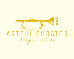 Elegant Retro Trumpet logo design