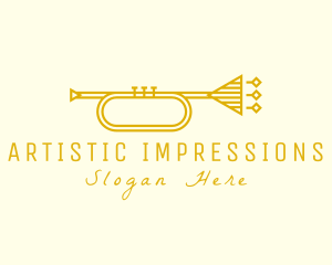 Elegant Retro Trumpet logo design