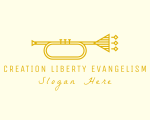 Elegant Retro Trumpet logo design