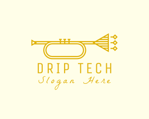 Elegant Retro Trumpet logo design