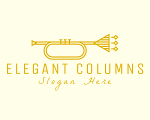 Elegant Retro Trumpet logo design