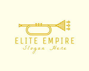 Elegant Retro Trumpet logo design