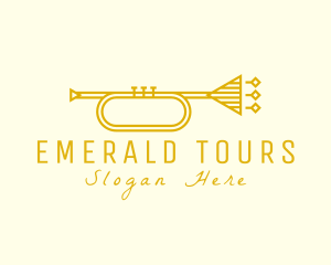 Elegant Retro Trumpet logo design