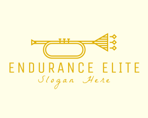 Elegant Retro Trumpet logo design