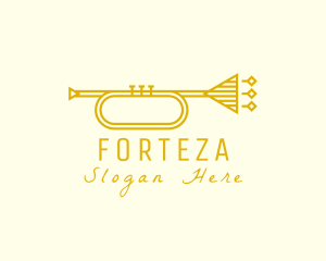 Elegant Retro Trumpet logo design