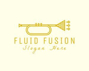 Elegant Retro Trumpet logo design