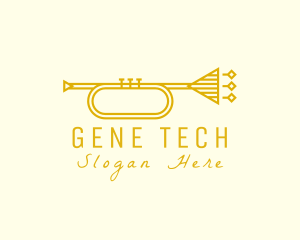 Elegant Retro Trumpet logo design