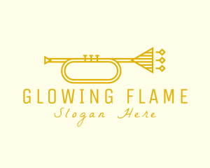 Elegant Retro Trumpet logo design