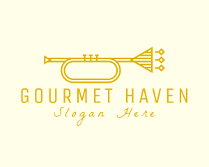 Elegant Retro Trumpet logo design