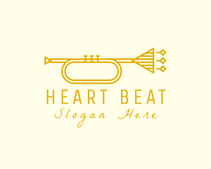 Elegant Retro Trumpet logo design