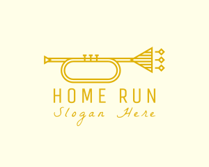 Elegant Retro Trumpet logo design