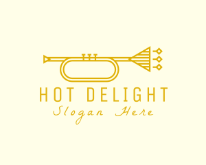 Elegant Retro Trumpet logo design