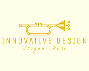 Modernist - Elegant Retro Trumpet logo design