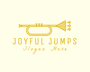 Elegant Retro Trumpet logo design