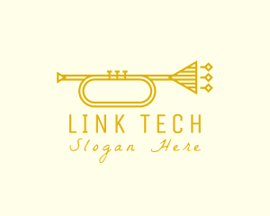 Elegant Retro Trumpet logo design