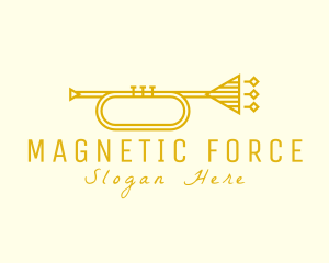 Elegant Retro Trumpet logo design