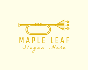 Elegant Retro Trumpet logo design