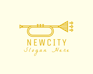 Elegant Retro Trumpet logo design