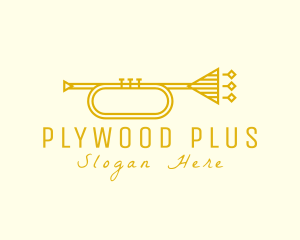 Elegant Retro Trumpet logo design