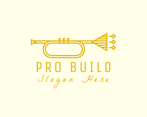 Elegant Retro Trumpet logo design