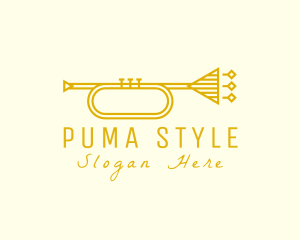 Elegant Retro Trumpet logo design