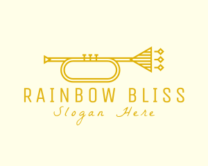 Elegant Retro Trumpet logo design