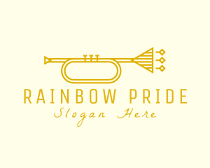 Elegant Retro Trumpet logo design