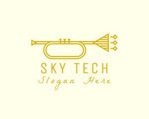 Elegant Retro Trumpet logo design