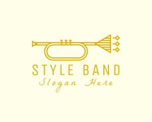 Elegant Retro Trumpet logo design