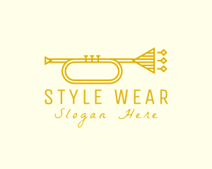 Elegant Retro Trumpet logo design