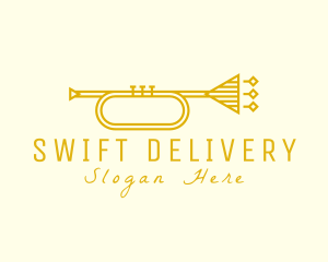 Elegant Retro Trumpet logo design