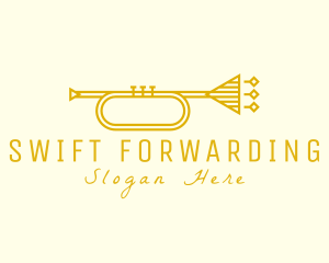 Elegant Retro Trumpet logo design