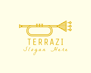 Elegant Retro Trumpet logo design