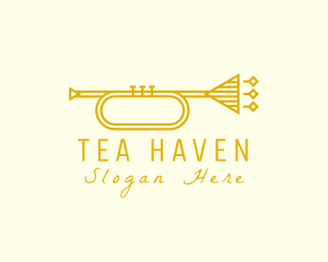 Elegant Retro Trumpet logo design