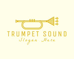 Trumpet - Elegant Retro Trumpet logo design