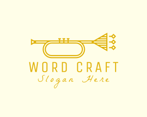 Elegant Retro Trumpet logo design