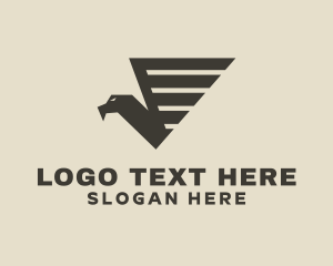 Avian - Brown Falcon Bird logo design