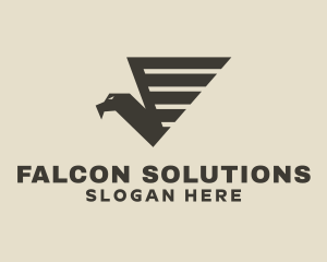 Falcon - Brown Falcon Bird logo design