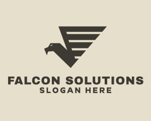 Brown Falcon Bird logo design