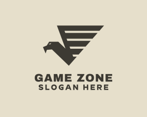 Brown Falcon Bird logo design