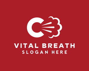 Breathing - Cough Breath Letter C logo design