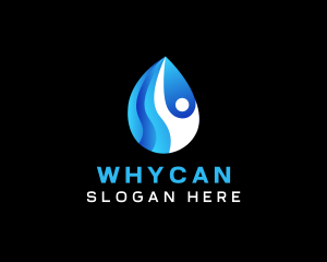 Droplet Wellness Water Logo