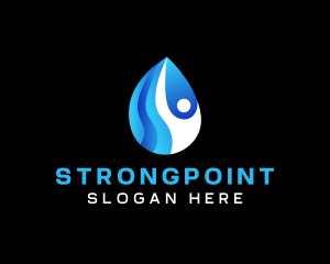 Symbol - Droplet Wellness Water logo design