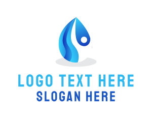 Pure - Blue Wellness Water logo design