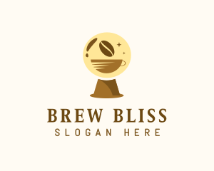 Crystal Ball Coffee Bean logo design