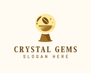 Crystal Ball Coffee Bean logo design