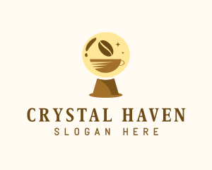 Crystal Ball Coffee Bean logo design