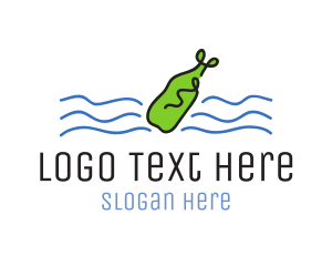 Recycle - Message In A Bottle logo design